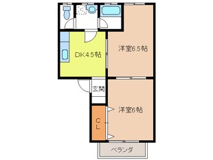 高茶屋駅 徒歩18分 1階の物件間取画像